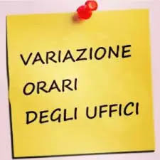 Variazione orario uffici comunali